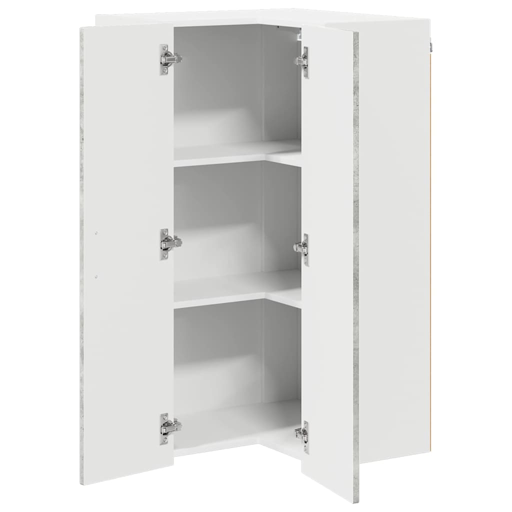 Wall Corner Cabinet LUCCA Concrete Grey 57 x 57 x 100 cm