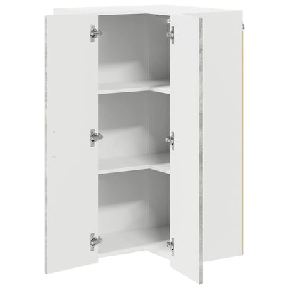 Wall Corner Cabinet LUCCA Concrete Grey 57 x 57 x 100 cm