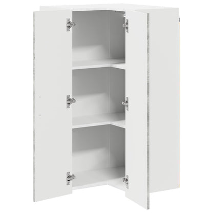 Wall Corner Cabinet LUCCA Concrete Grey 57 x 57 x 100 cm