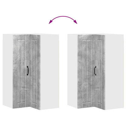 Wall Corner Cabinet LUCCA Concrete Grey 57 x 57 x 100 cm