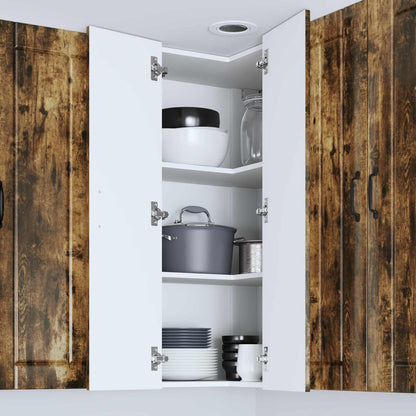 Wall Corner Cabinet LUCCA Smoked Oak 57 x 57 x 100 cm