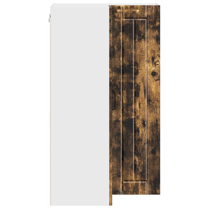 Wall Corner Cabinet LUCCA Smoked Oak 57 x 57 x 100 cm