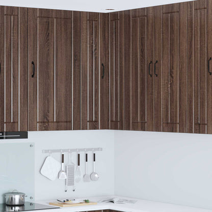 Wall Corner Cabinet LUCCA Brown Oak 57 x 57 x 100 cm