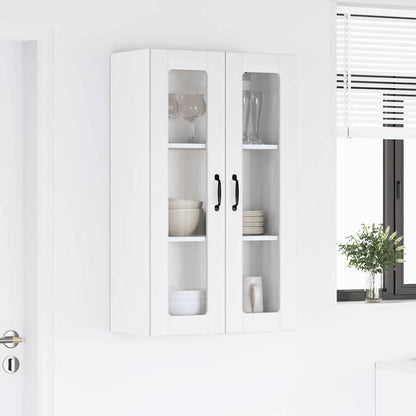 Wall Glass Cabinet LUCCA White 60 x 31 x 100 cm Engineered Wood