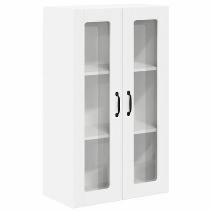Wall Glass Cabinet LUCCA White 60 x 31 x 100 cm Engineered Wood