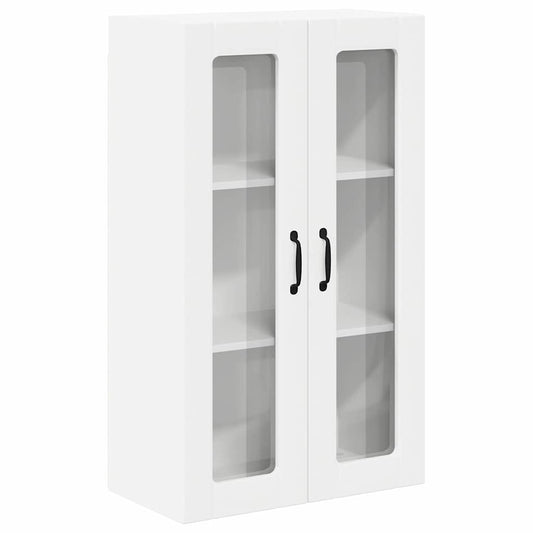 Wall Glass Cabinet LUCCA White 60 x 31 x 100 cm Engineered Wood