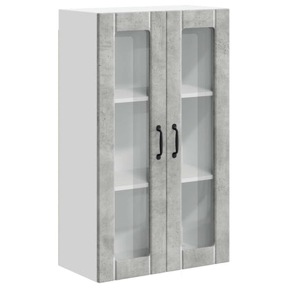 Wall Glass Cabinet LUCCA Concrete Grey 60 x 31 x 100 cm