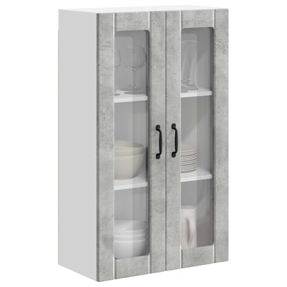 Wall Glass Cabinet LUCCA Concrete Grey 60 x 31 x 100 cm