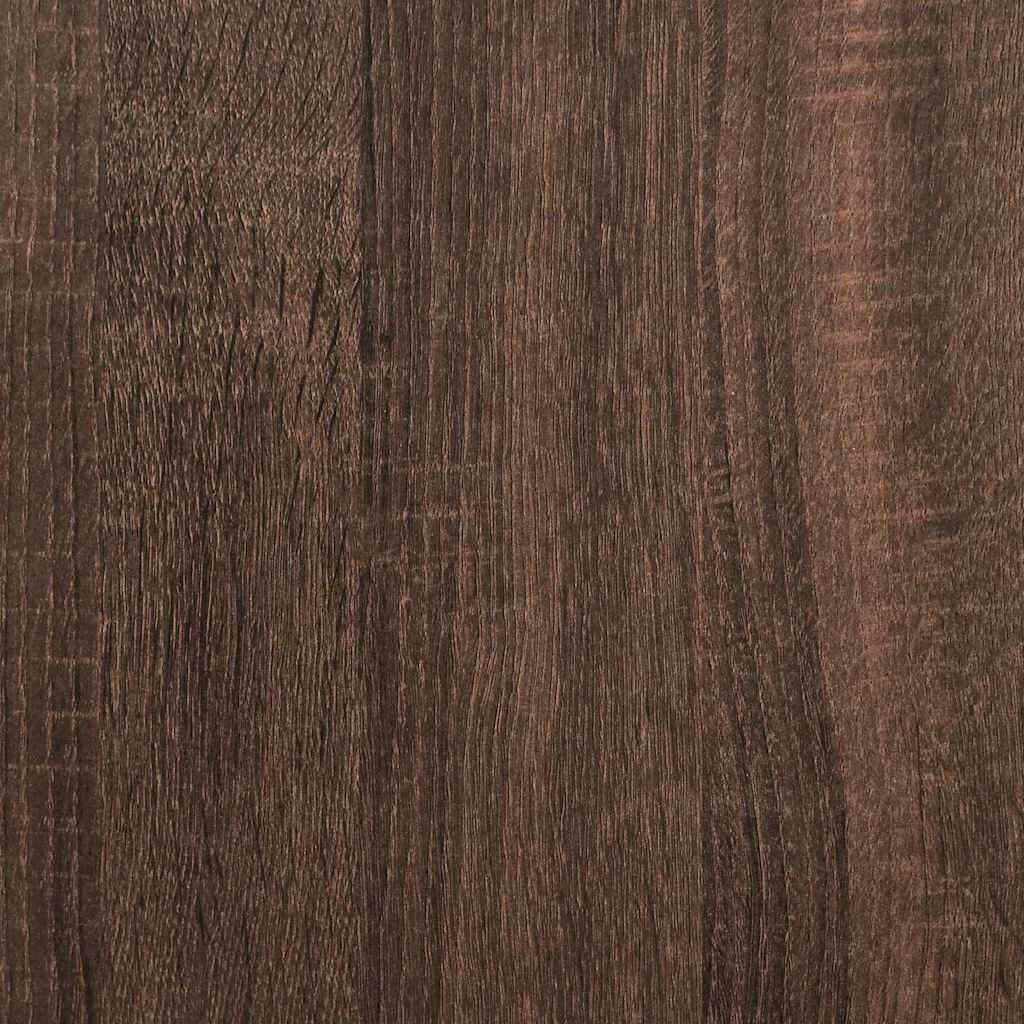 Wall Glass Cabinet LUCCA Brown Oak 60 x 31 x 100 cm