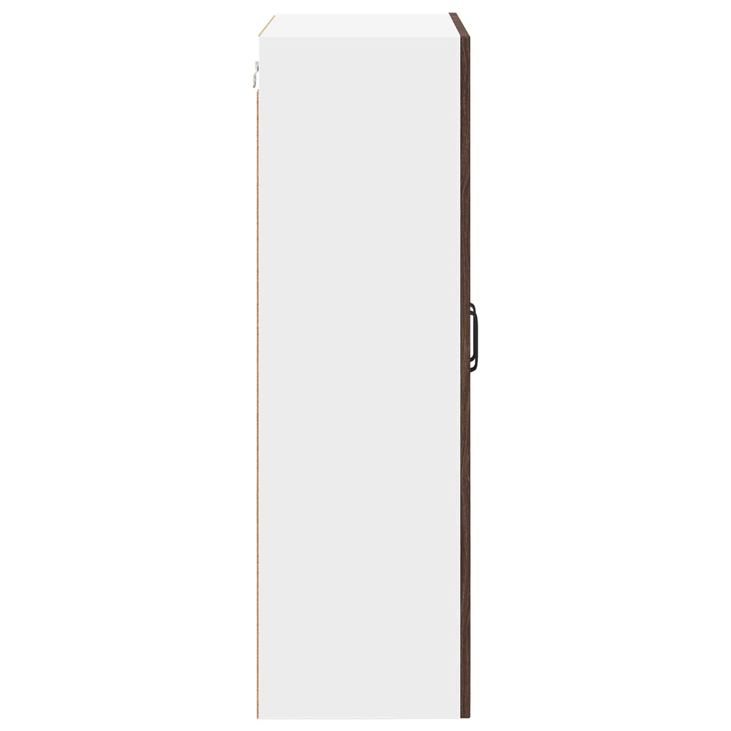 Wall Glass Cabinet LUCCA Brown Oak 60 x 31 x 100 cm