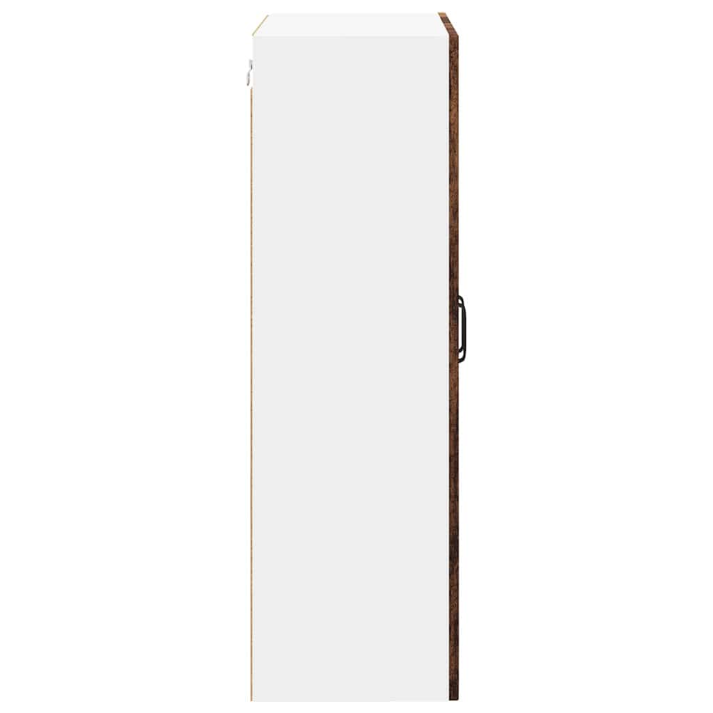 Wall Glass Cabinet LUCCA Old Wood 60 x 31 x 100 cm