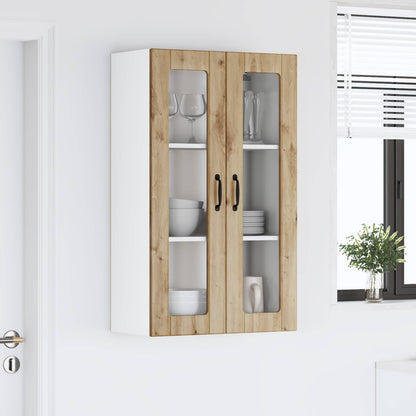 Wall Glass Cabinet LUCCA Artisan Oak 60 x 31 x 100 cm