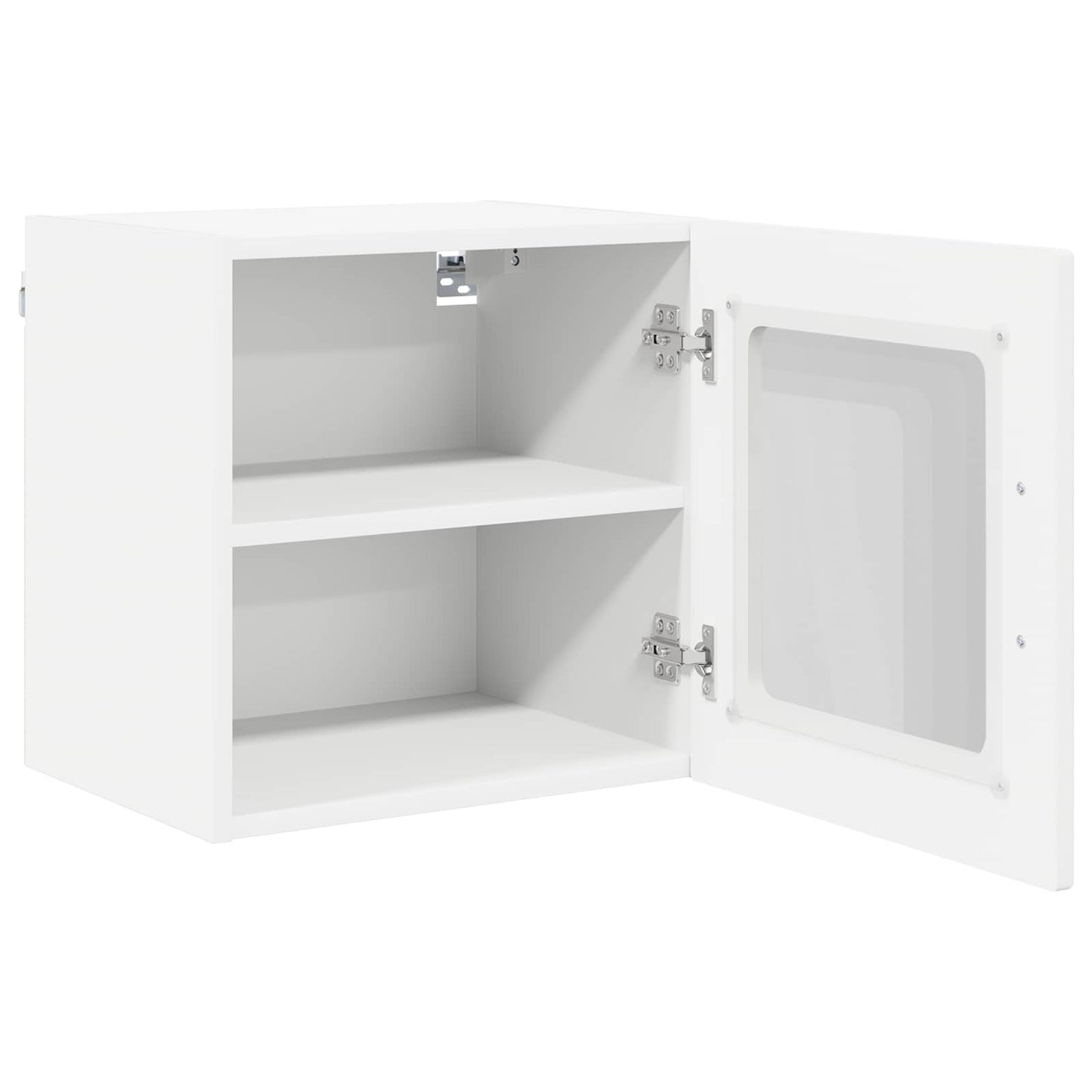 Wall Glass Cabinet PORTO White 40 x 31 x 40 cm Engineered Wood