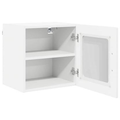 Wall Glass Cabinet PORTO White 40 x 31 x 40 cm Engineered Wood