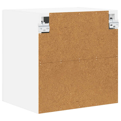 Wall Glass Cabinet PORTO White 40 x 31 x 40 cm Engineered Wood
