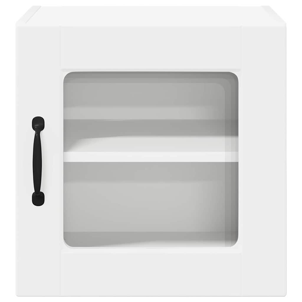 Wall Glass Cabinet PORTO White 40 x 31 x 40 cm Engineered Wood