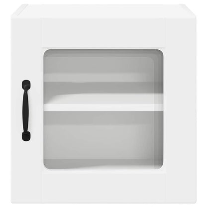 Wall Glass Cabinet PORTO White 40 x 31 x 40 cm Engineered Wood