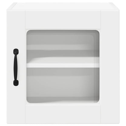 Wall Glass Cabinet PORTO White 40 x 31 x 40 cm Engineered Wood