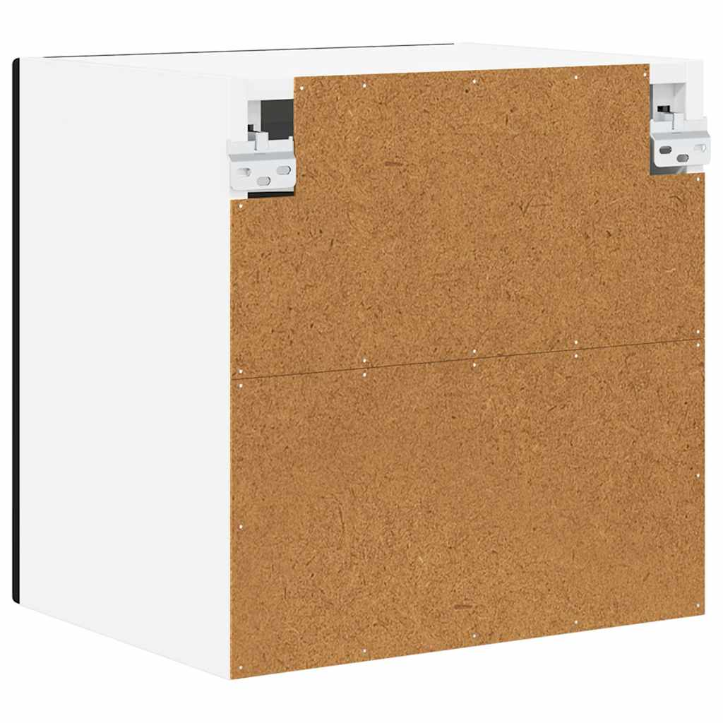 Wall Glass Cabinet PORTO Black 40 x 31 x 40 cm Engineered Wood