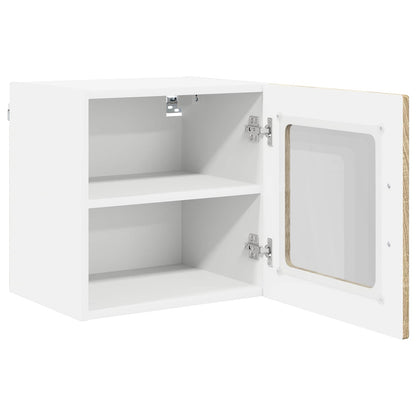 Wall Glass Cabinet PORTO Sonoma Oak 40 x 31 x 40 cm