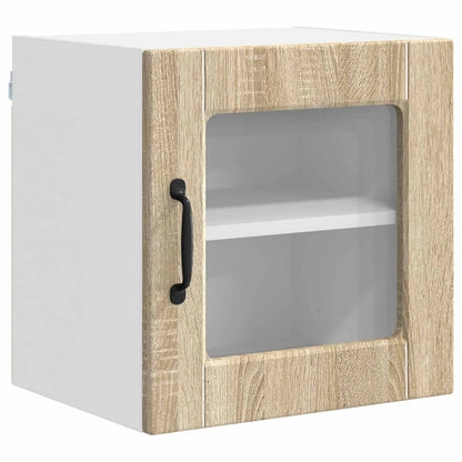 Wall Glass Cabinet PORTO 2 pcs Sonoma Oak 40 x 31 x 40 cm