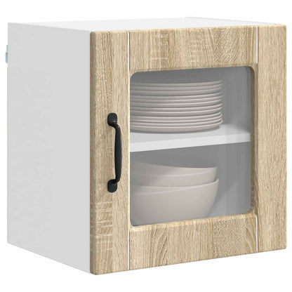 Wall Glass Cabinet PORTO 2 pcs Sonoma Oak 40 x 31 x 40 cm