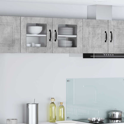 Wall Glass Cabinet PORTO Concrete Grey 40 x 31 x 40 cm
