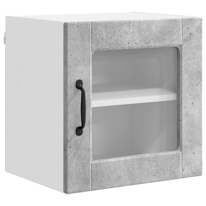 Wall Glass Cabinet PORTO Concrete Grey 40 x 31 x 40 cm