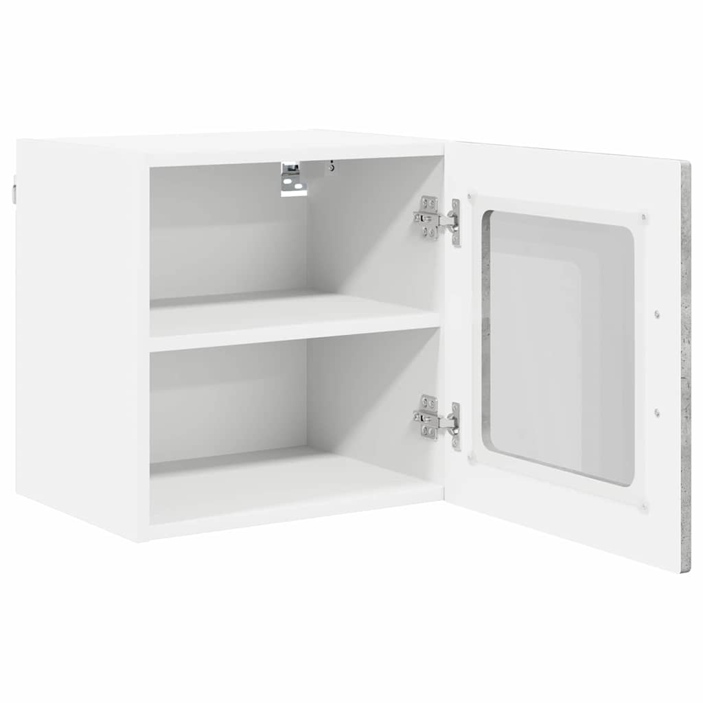 Wall Glass Cabinet PORTO Concrete Grey 40 x 31 x 40 cm