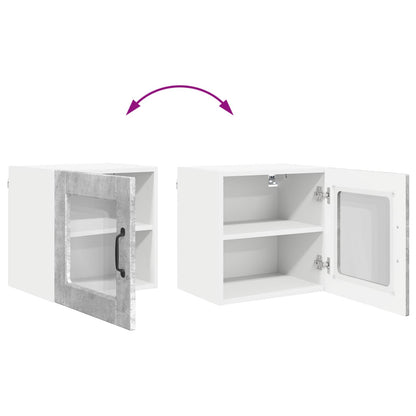 Wall Glass Cabinet PORTO Concrete Grey 40 x 31 x 40 cm