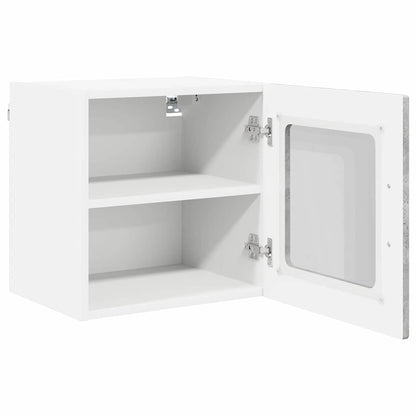 Wall Glass Cabinet PORTO 2 pcs Concrete Grey 40 x 31 x 40 cm