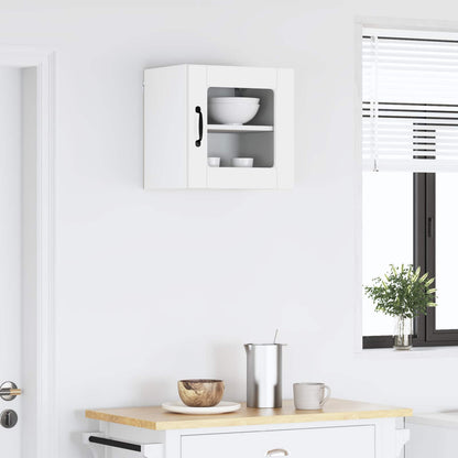 Wall Glass Cabinet PORTO High Gloss White 40 x 31 x 40 cm