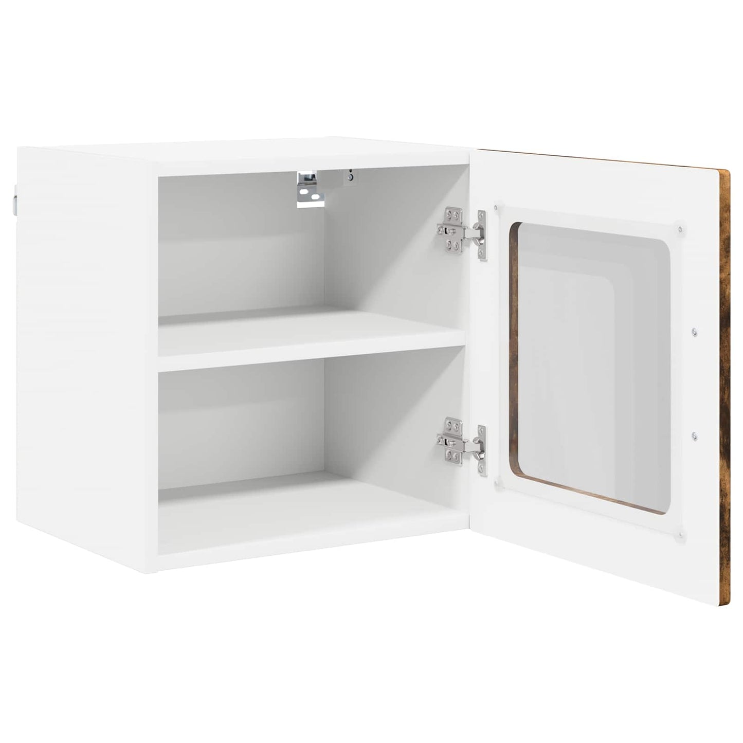 Wall Glass Cabinet PORTO Smoked Oak 40 x 31 x 40 cm
