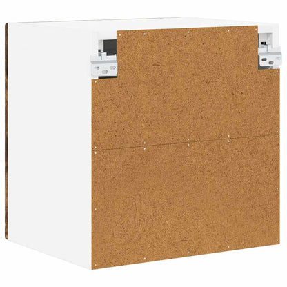 Wall Glass Cabinet PORTO Smoked Oak 40 x 31 x 40 cm