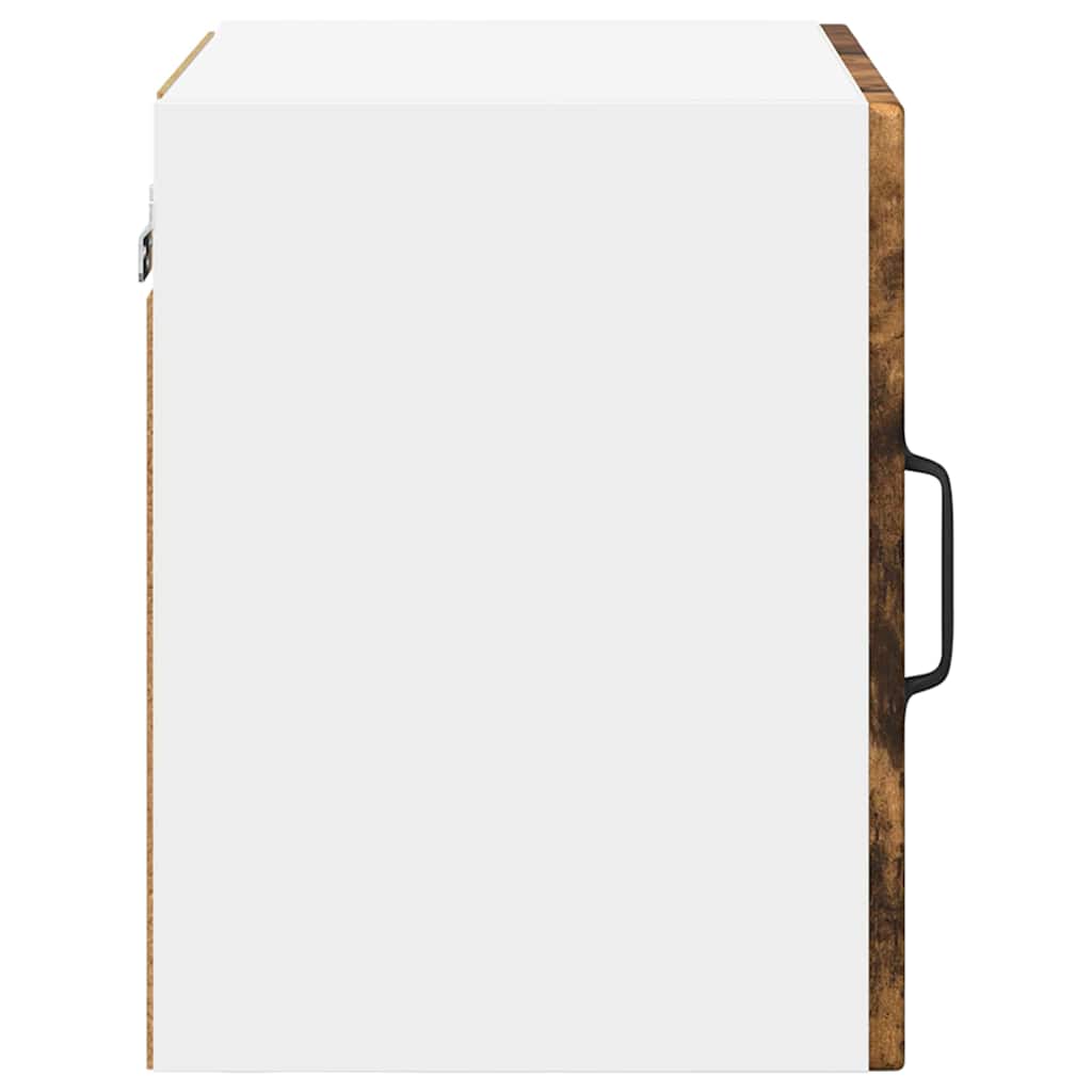 Wall Glass Cabinet PORTO Smoked Oak 40 x 31 x 40 cm