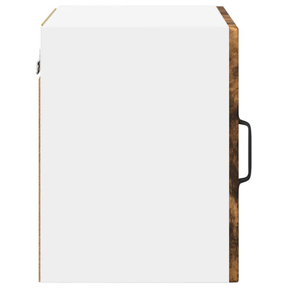 Wall Glass Cabinet PORTO Smoked Oak 40 x 31 x 40 cm