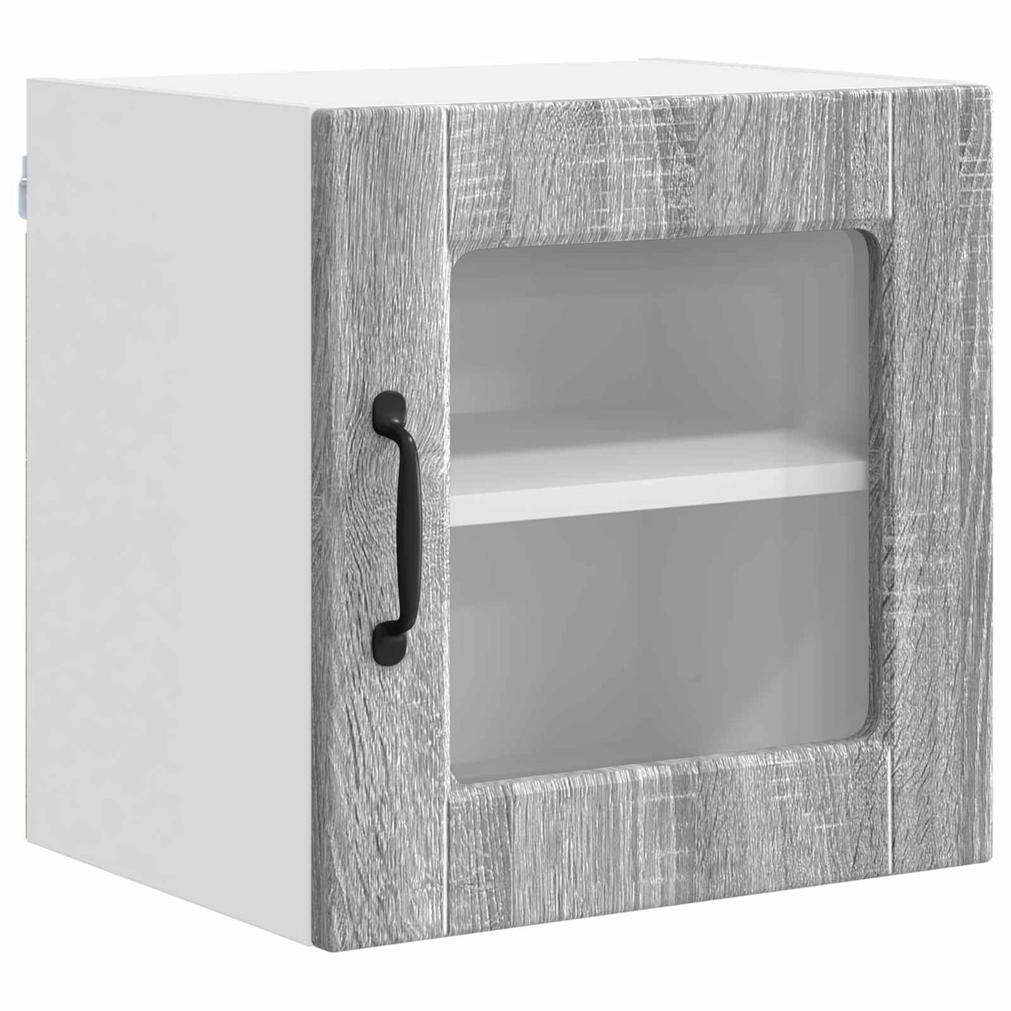 Wall Glass Cabinet PORTO Grey Sonoma 40 x 31 x 40 cm