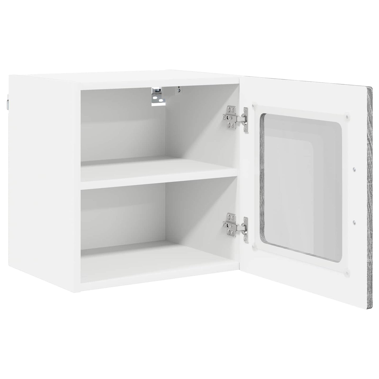 Wall Glass Cabinet PORTO Grey Sonoma 40 x 31 x 40 cm