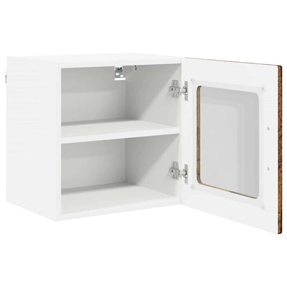 Wall Glass Cabinet PORTO 2 pcs Old Wood 40 x 31 x 40 cm