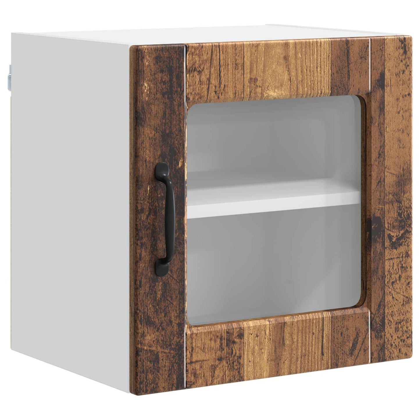 Wall Glass Cabinet PORTO 2 pcs Old Wood 40 x 31 x 40 cm