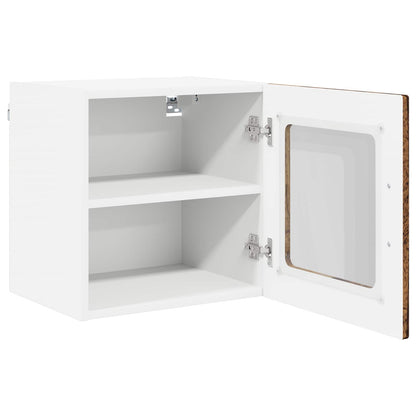 Wall Glass Cabinet PORTO 2 pcs Old Wood 40 x 31 x 40 cm