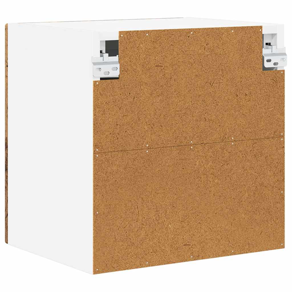 Wall Glass Cabinet PORTO 2 pcs Old Wood 40 x 31 x 40 cm