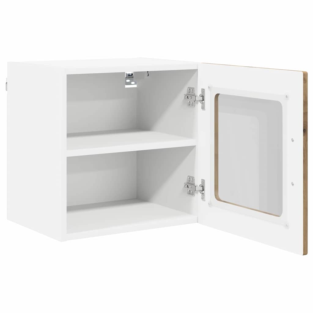 Wall Glass Cabinet PORTO Artisan Oak 40 x 31 x 40 cm