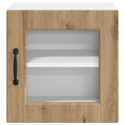Wall Glass Cabinet PORTO Artisan Oak 40 x 31 x 40 cm