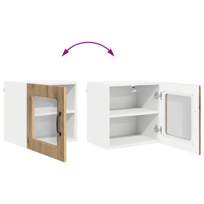 Wall Glass Cabinet PORTO Artisan Oak 40 x 31 x 40 cm