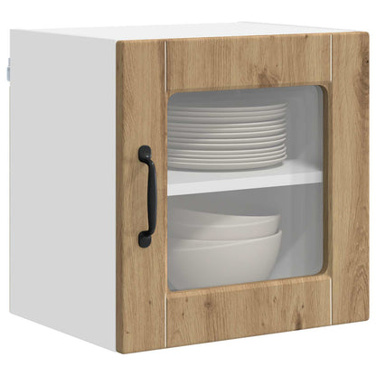 Wall Glass Cabinet PORTO Artisan Oak 40 x 31 x 40 cm