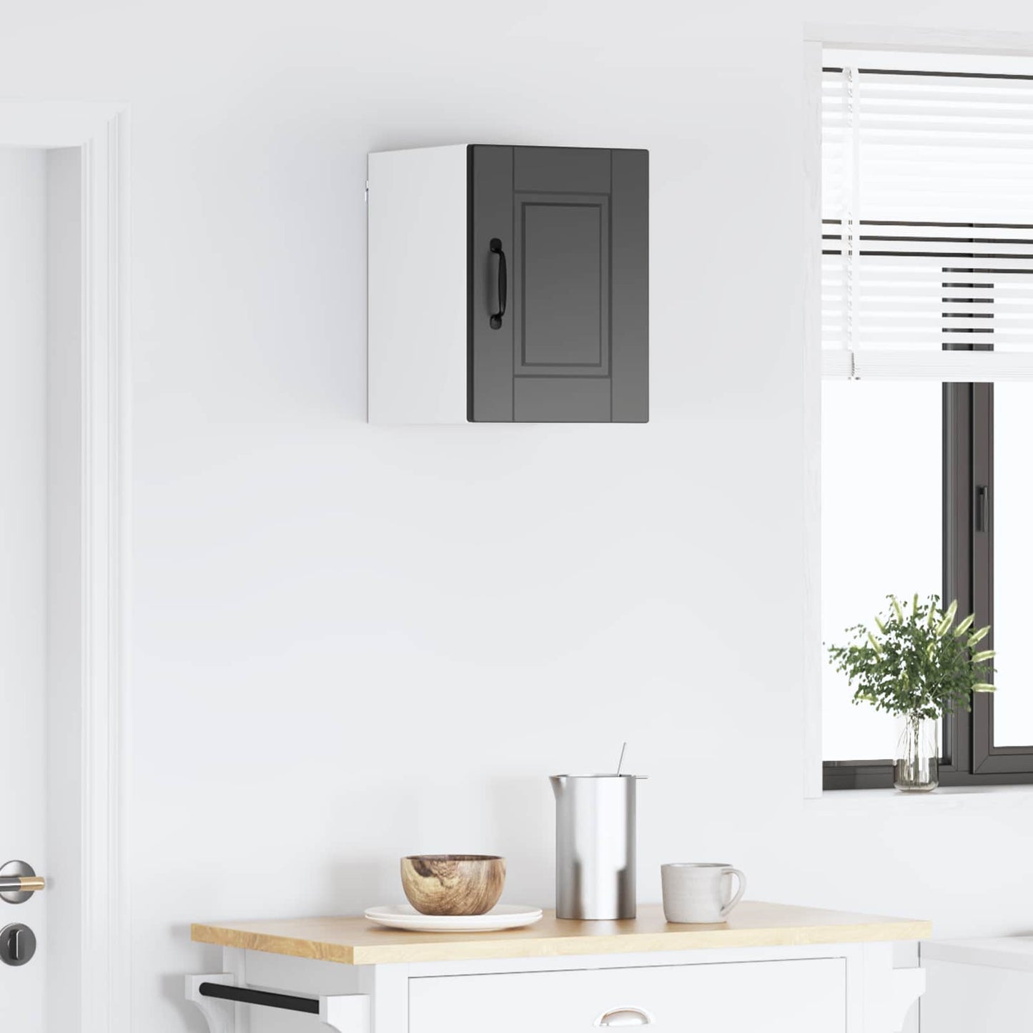 Wall Cabinet PORTO Black 30 x 31 x 40 cm Engineered Wood