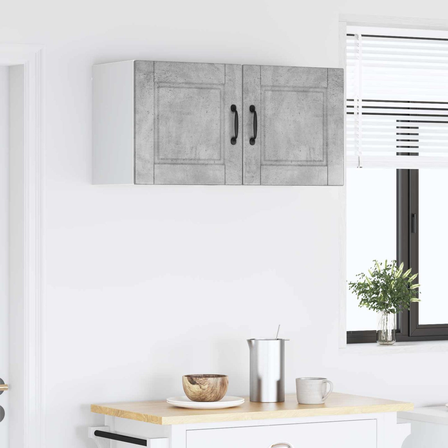 Wall Cabinet PORTO 2 pcs Concrete Grey 40 x 31 x 40 cm