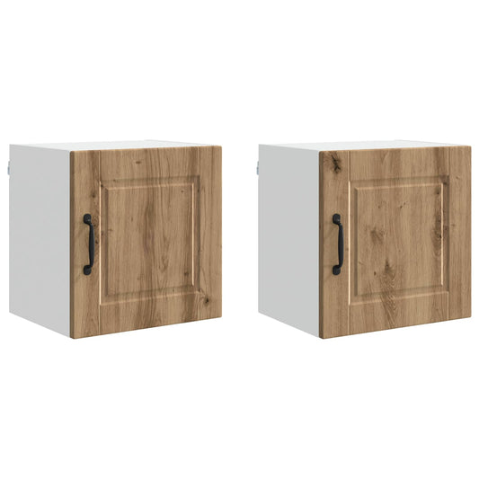 Wall Cabinet PORTO 2 pcs Artisan Oak Engineered Wood