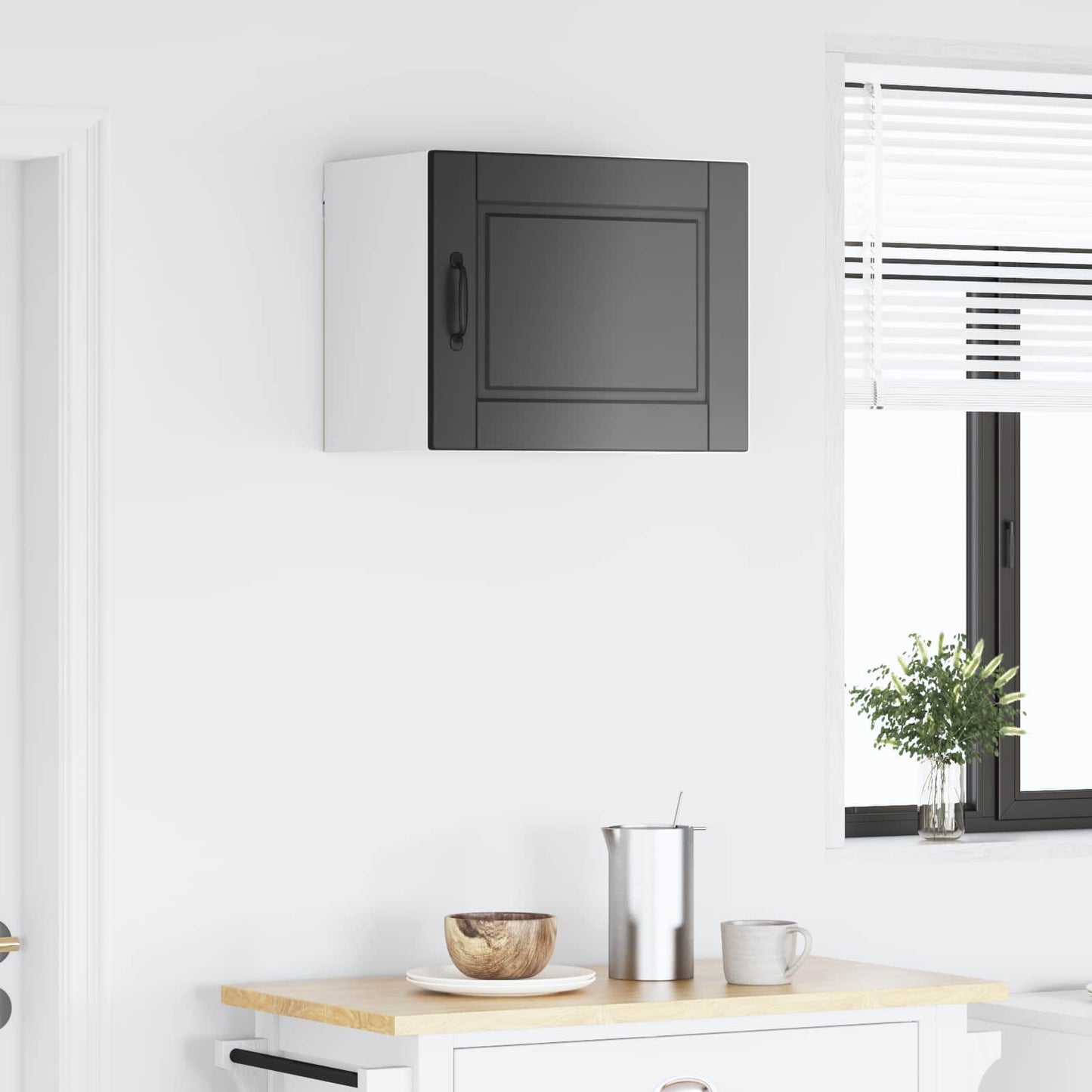 Wall Cabinet PORTO Black 50 x 31 x 40 cm Engineered Wood